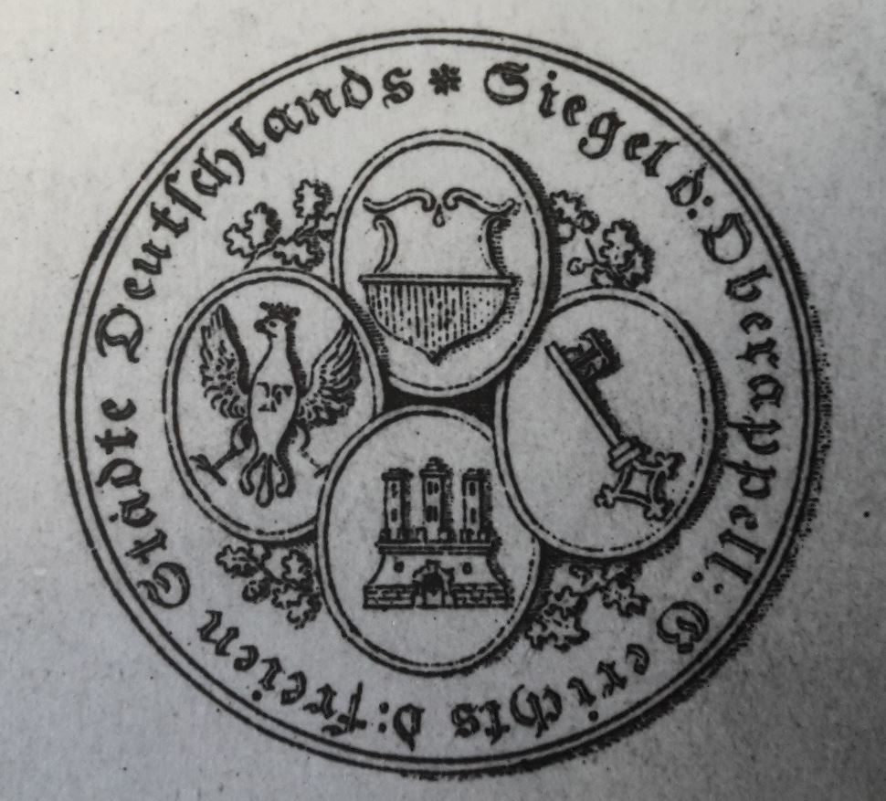 Siegel des Oberappellationsgericht der Freien Städte (Stadtarchiv Archiv Hansestadt Lübeck)